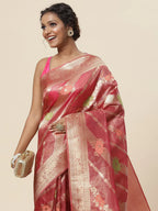 Floral Zari Jaal Handloom Woven Saree