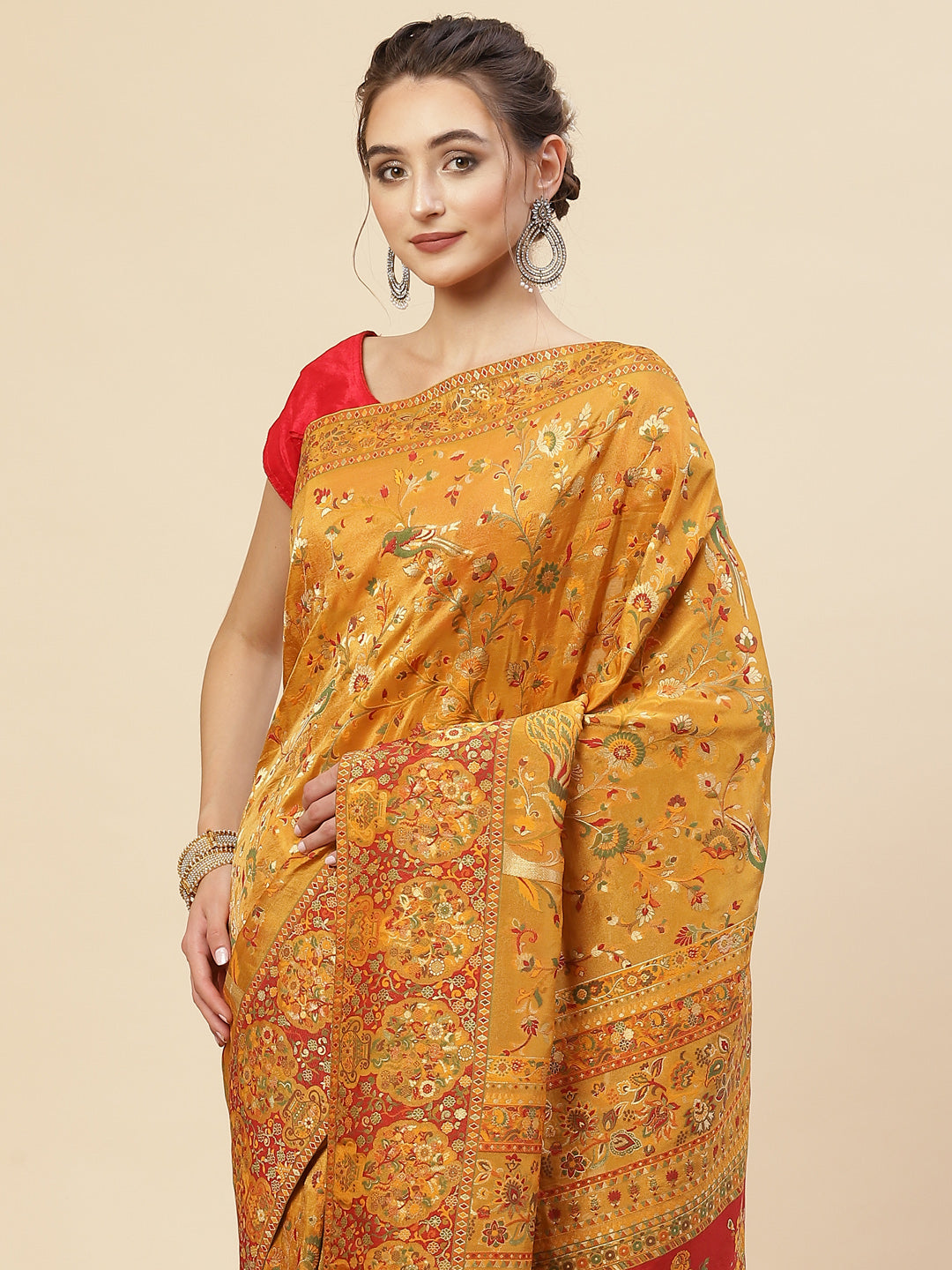 Zari Jaal Handloom Woven Saree