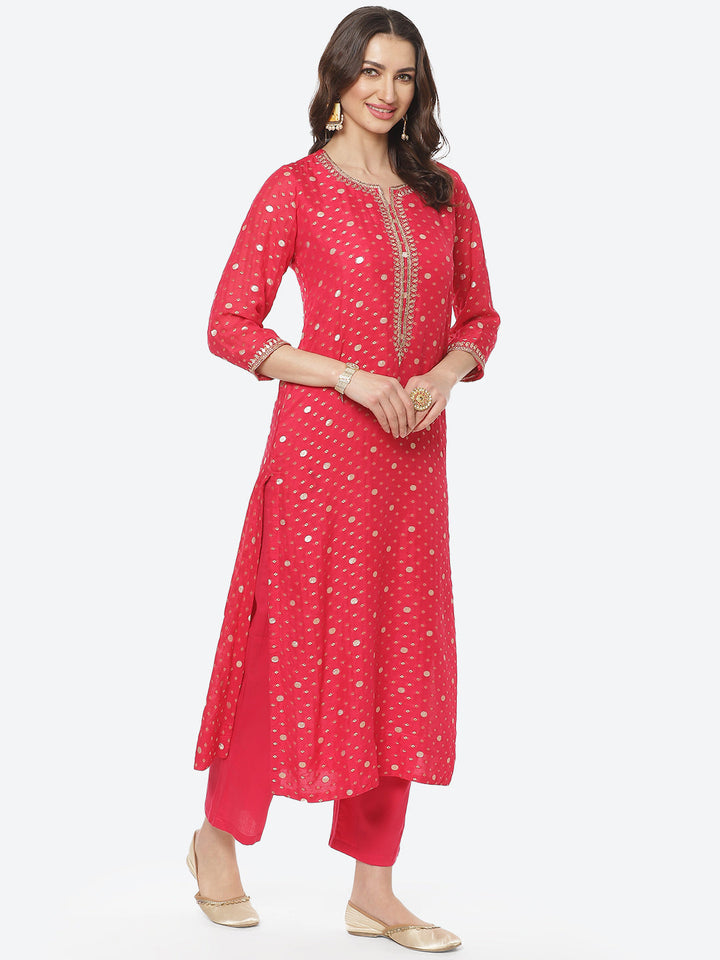 Sequence Gota Patti Georgette Kurti With Pant