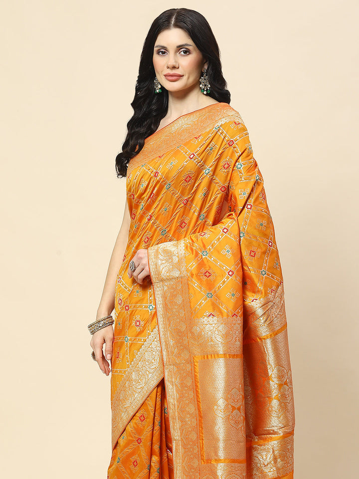 Zari Jaal Woven Art Silk Banarsi Saree