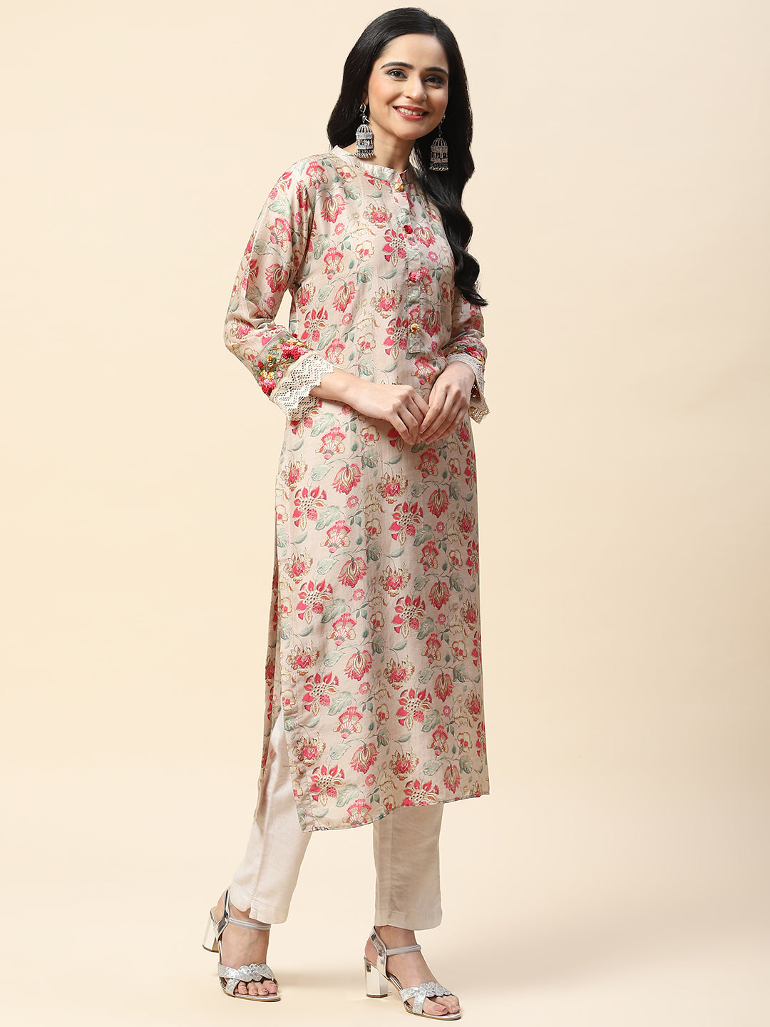 Floral Printed Cotton Kurta