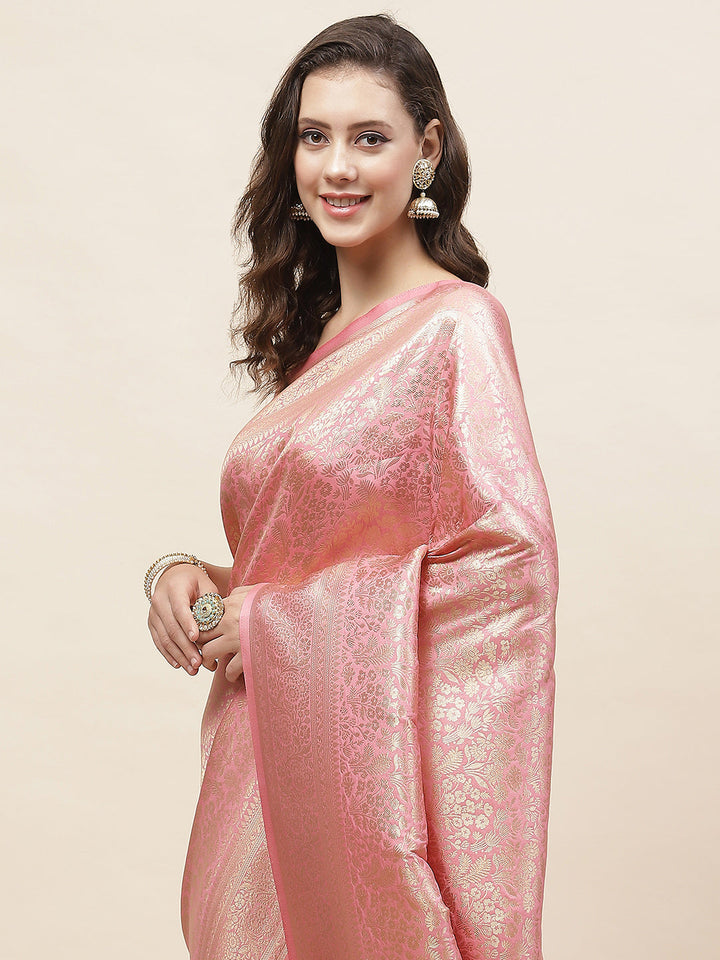 Zari Jaal Woven Banarasi Saree