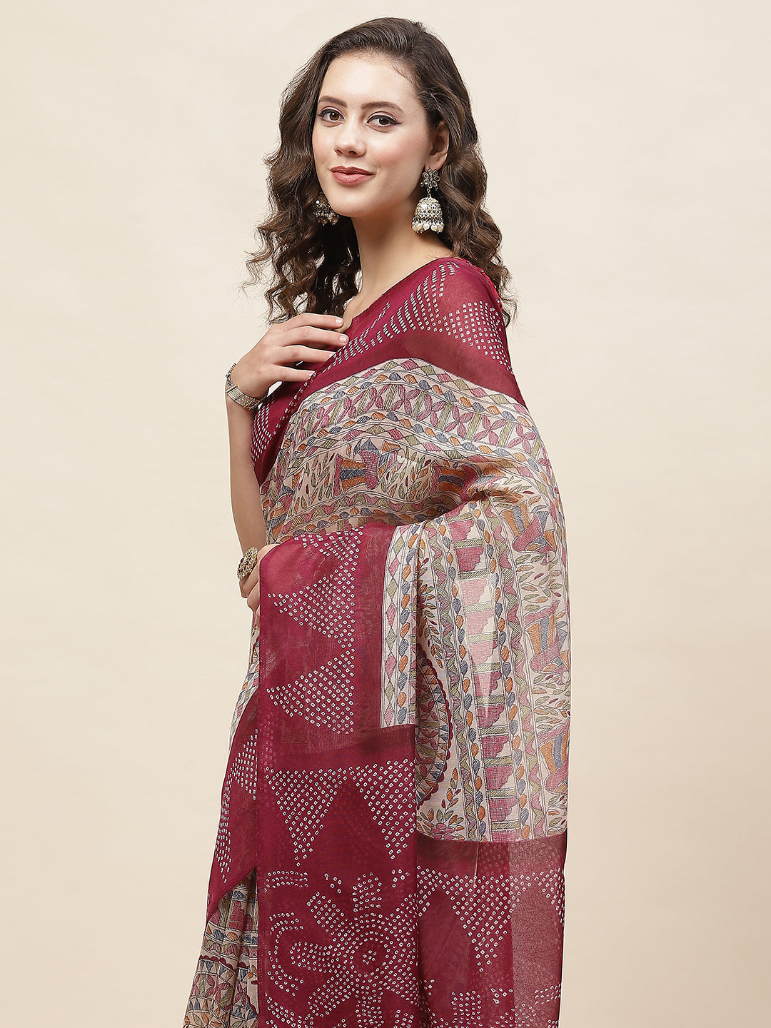 Madhubani Printed Cotton Saree