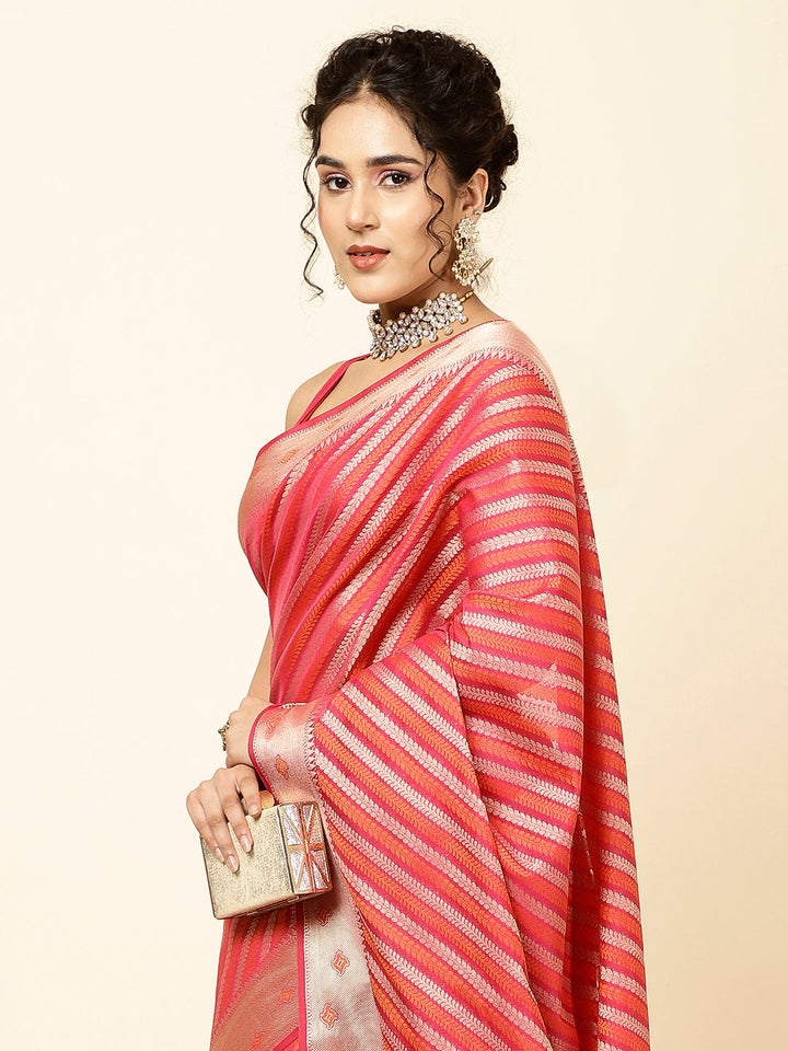 Zari Jaal Woven Cotton Saree