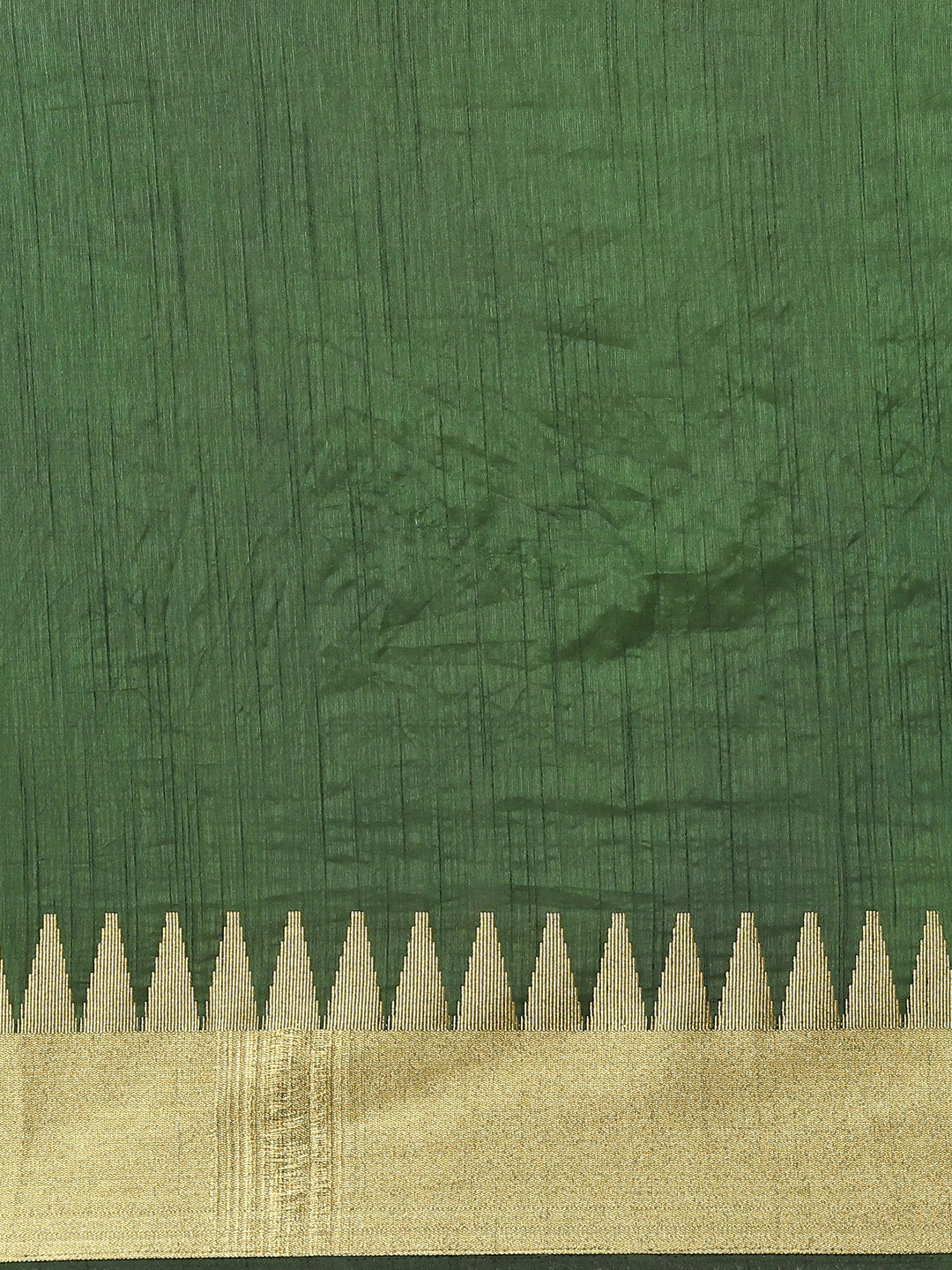 Plain Art Handloom Saree with  Temple Border
