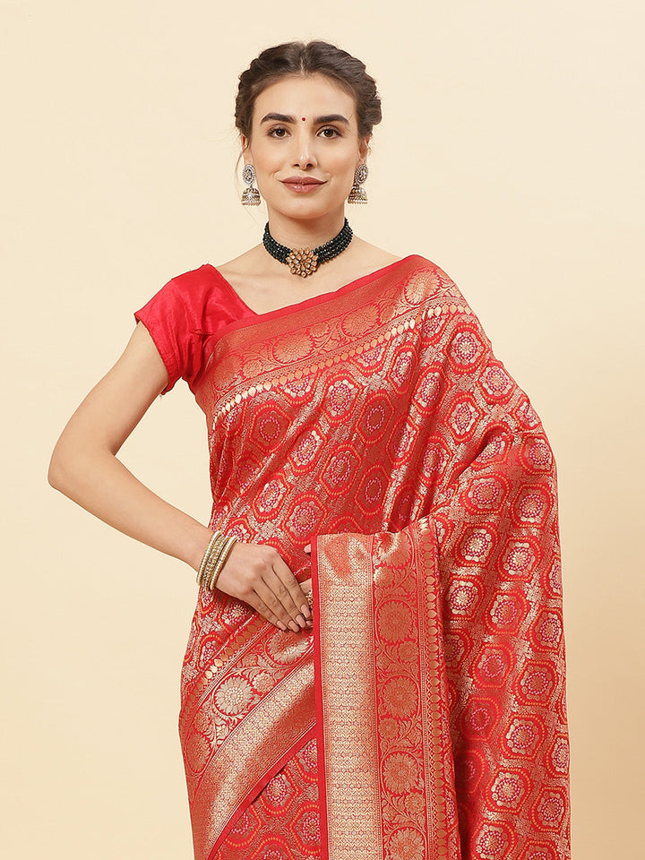 Bandhez Art Handloom Saree with Zari Border