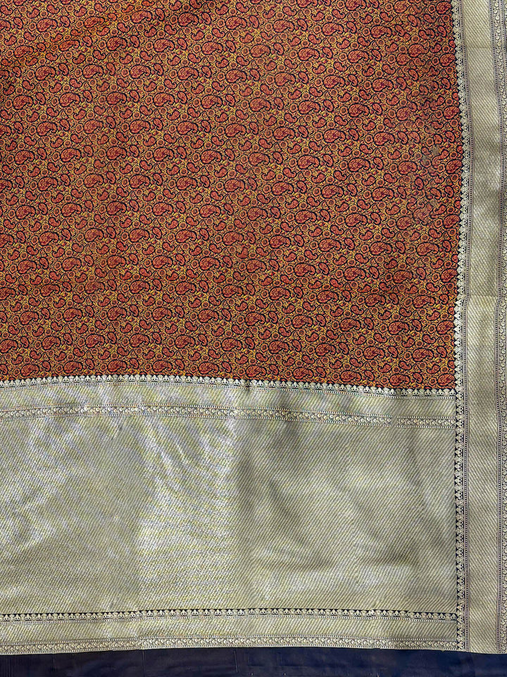 Brown Woven Design Satan Resham Banarasi Saree