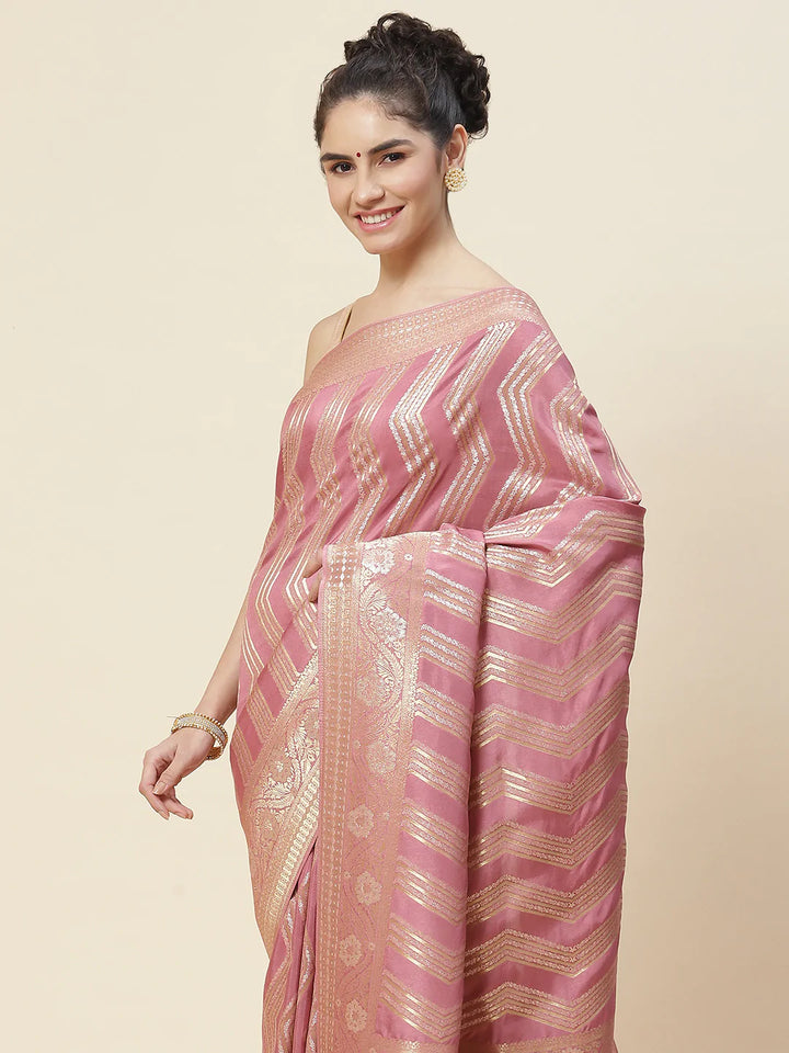 Zari Jaal Handloom Woven Saree