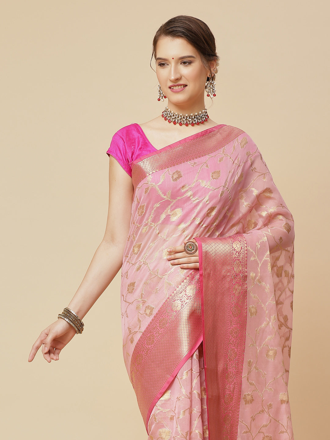 Zari Zaal Cotton Woven Saree