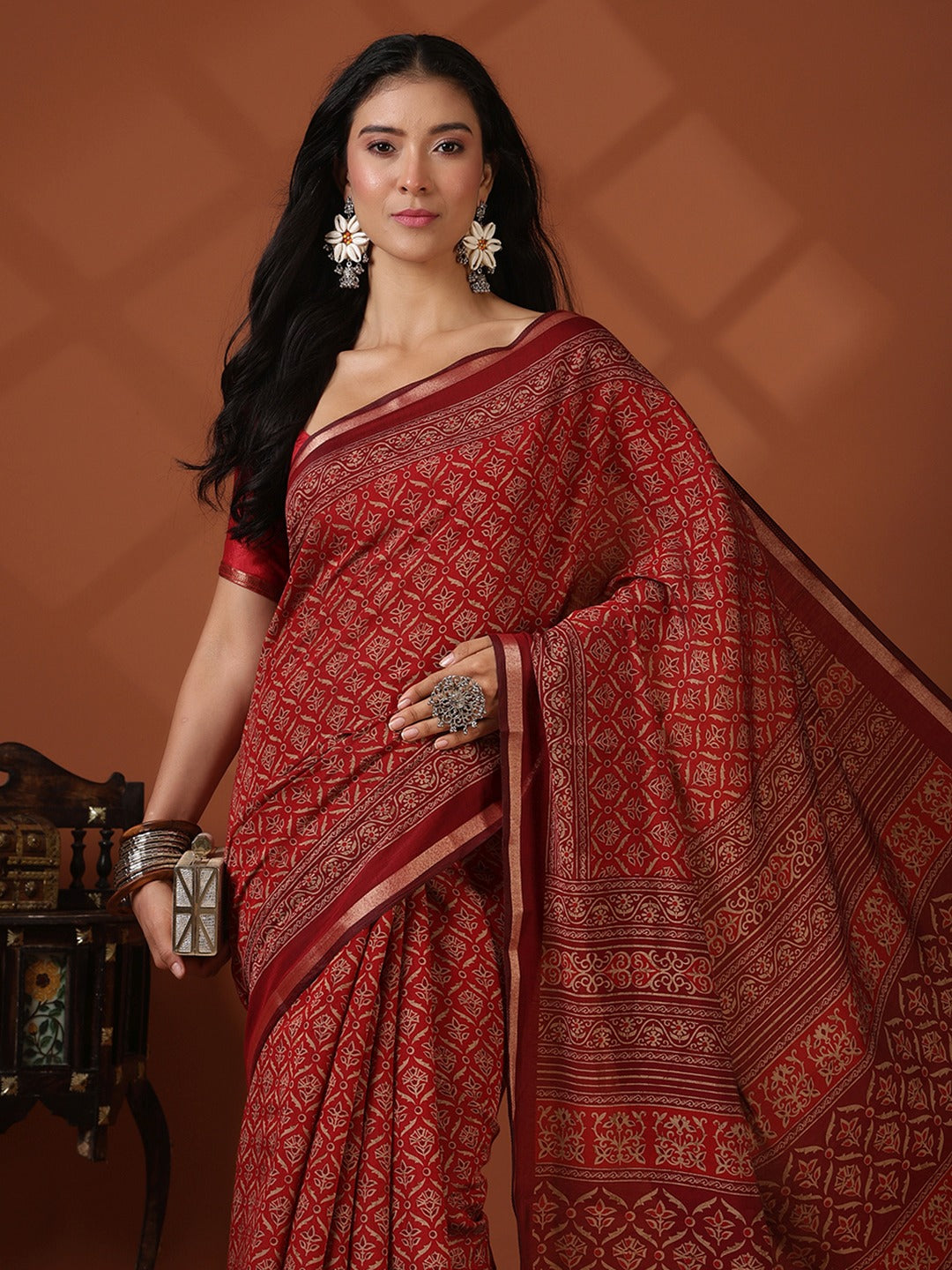 Digital Printed Art Silk Saree
