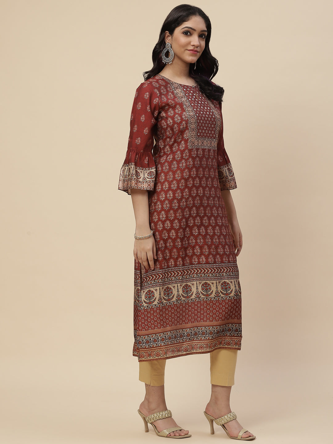 Digital Printed Crepe Kurta