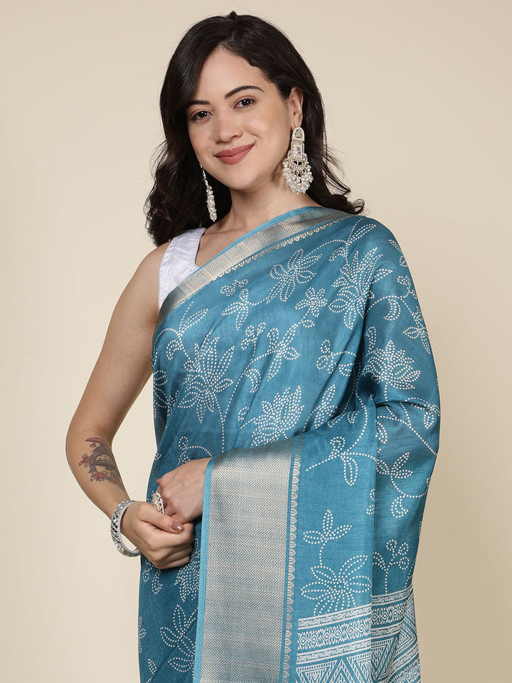 Maheshwari Printed Dola Cotton Saree