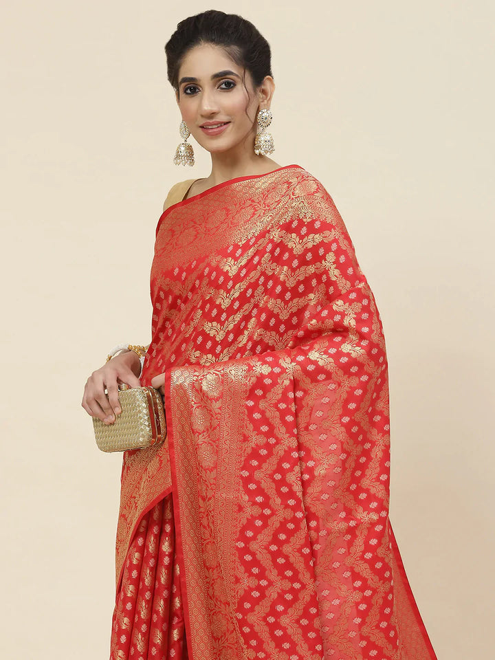 Zari Booti Cotton Woven Saree