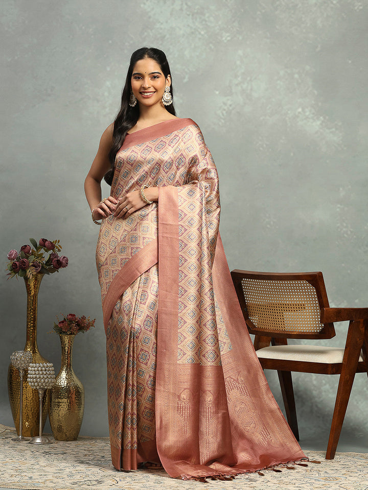 Digital Printed Art Silk Saree