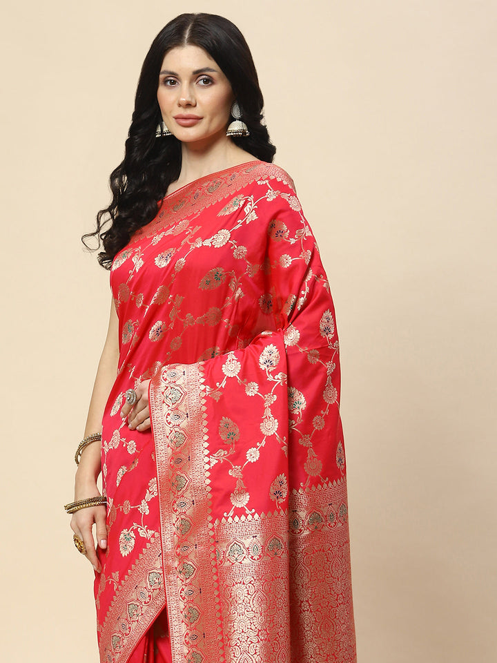Zari Jaal Woven Art Silk Banarsi Saree