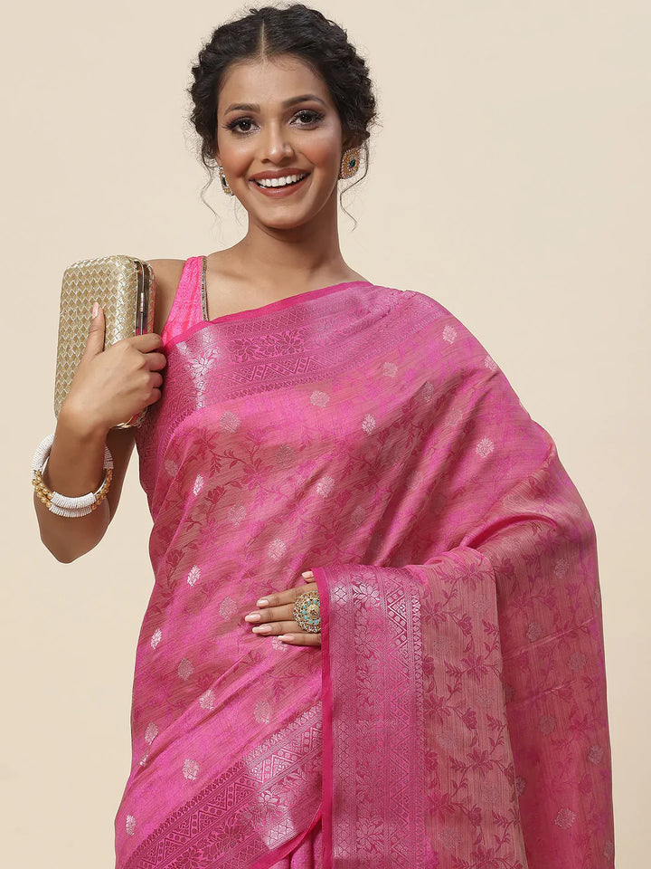 Zari Booti Handloom Woven Saree