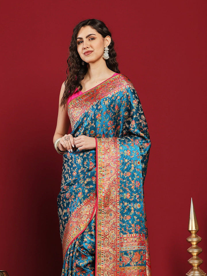 Woven Design Satin Saree