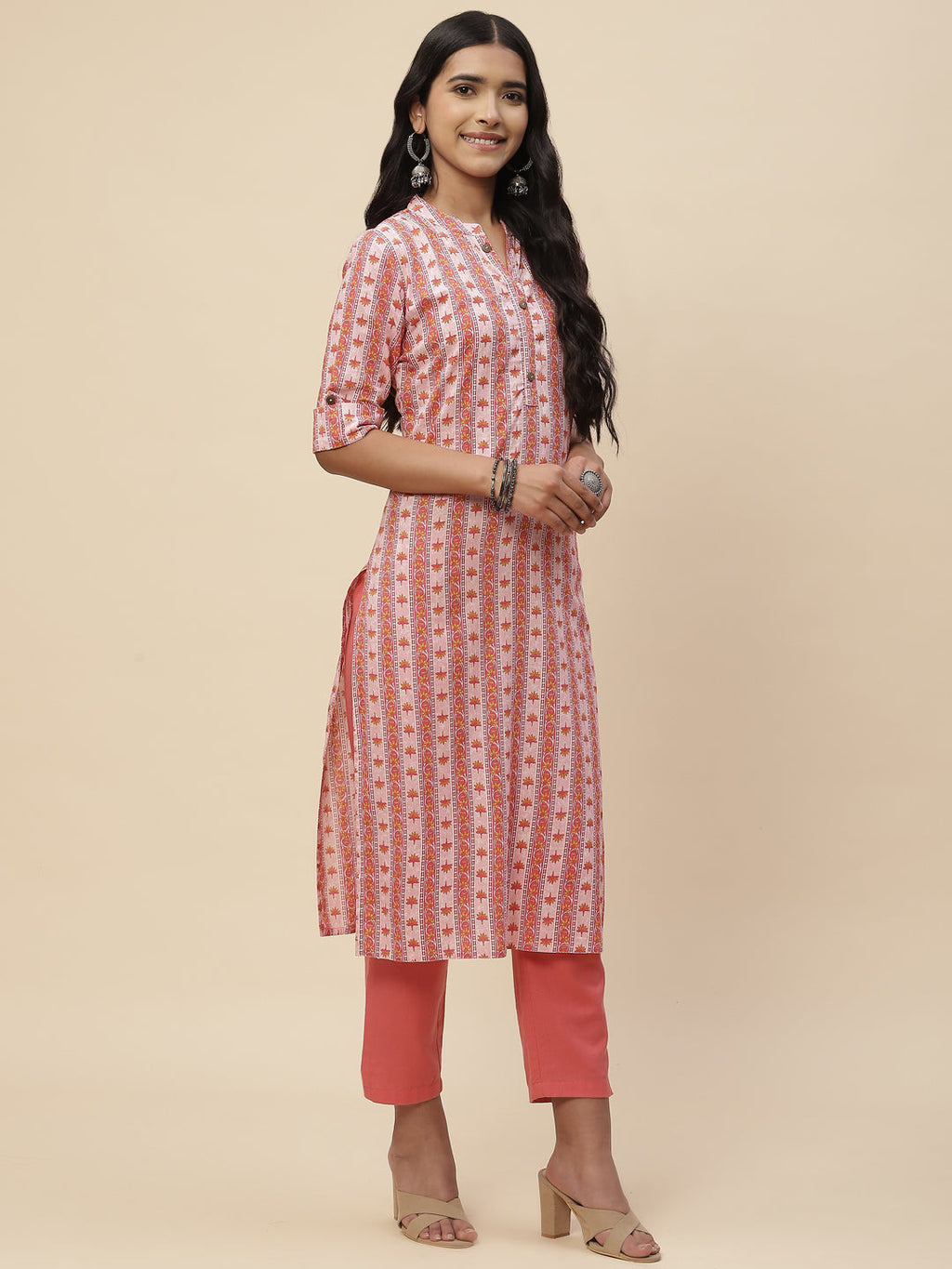 Floral Printed Cotton Kurta