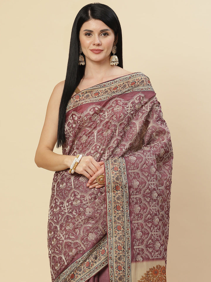 Printed Tussar Saree
