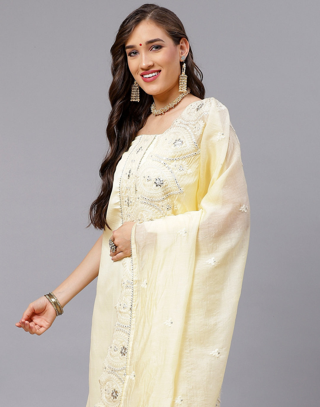 Cotton Embroidered Suit Piece