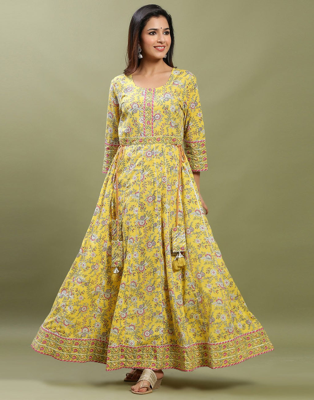 Anarkali Cotton Printed Kurti