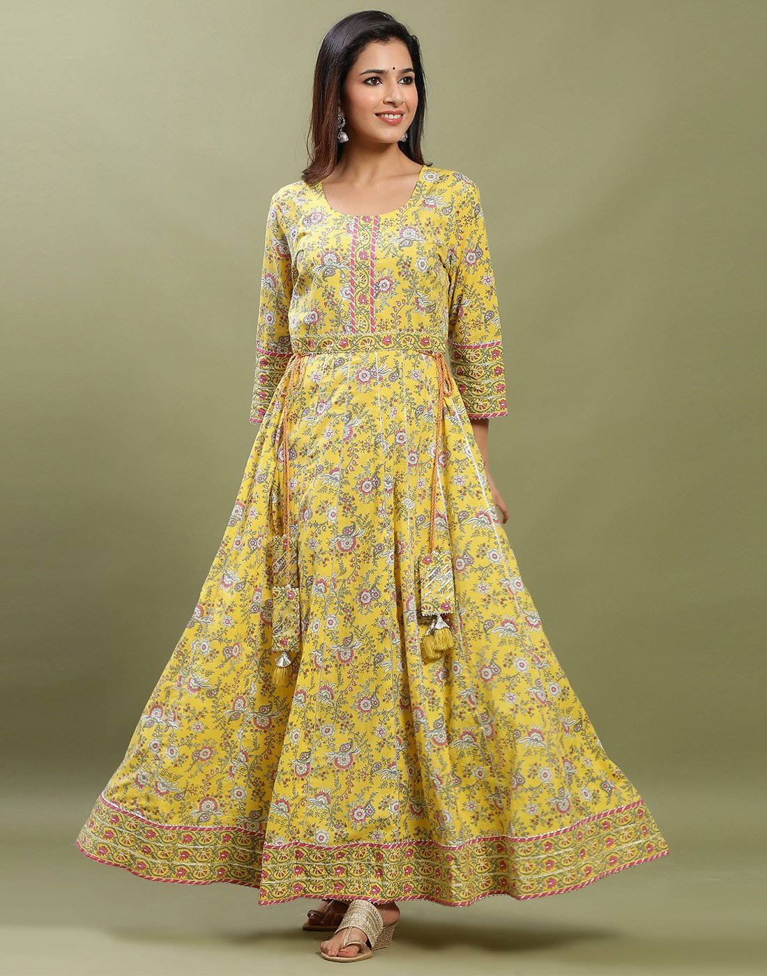 Anarkali Cotton Printed Kurti