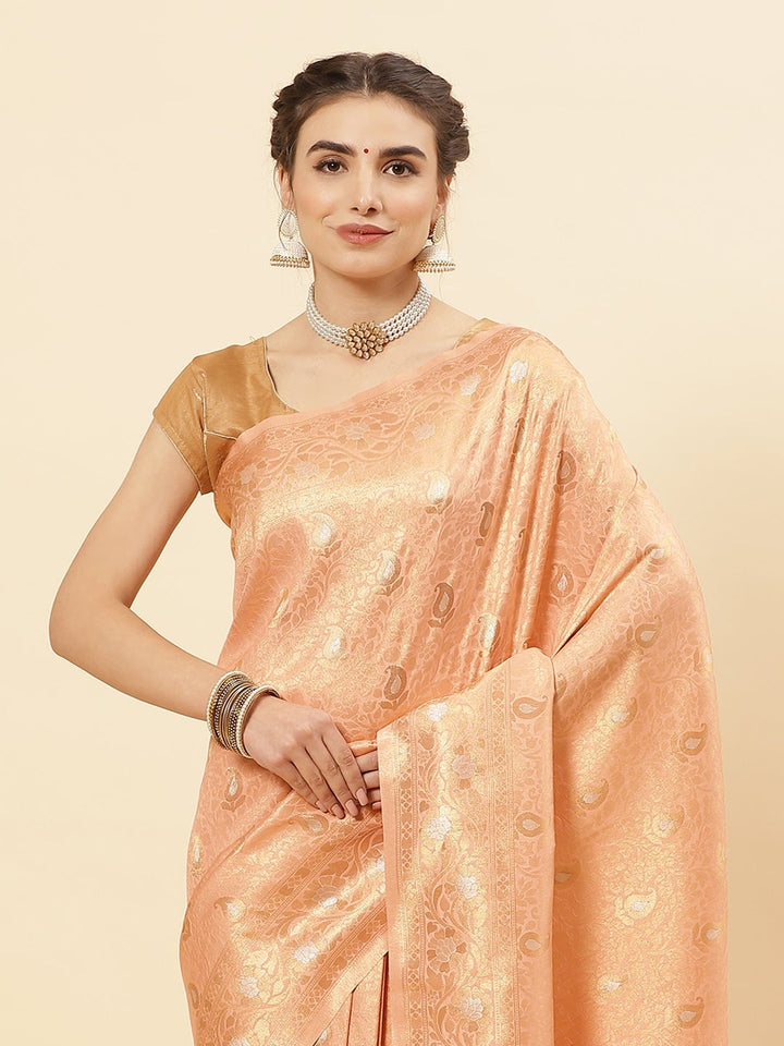 Art Handloom Saree with Zari Jaal Border
