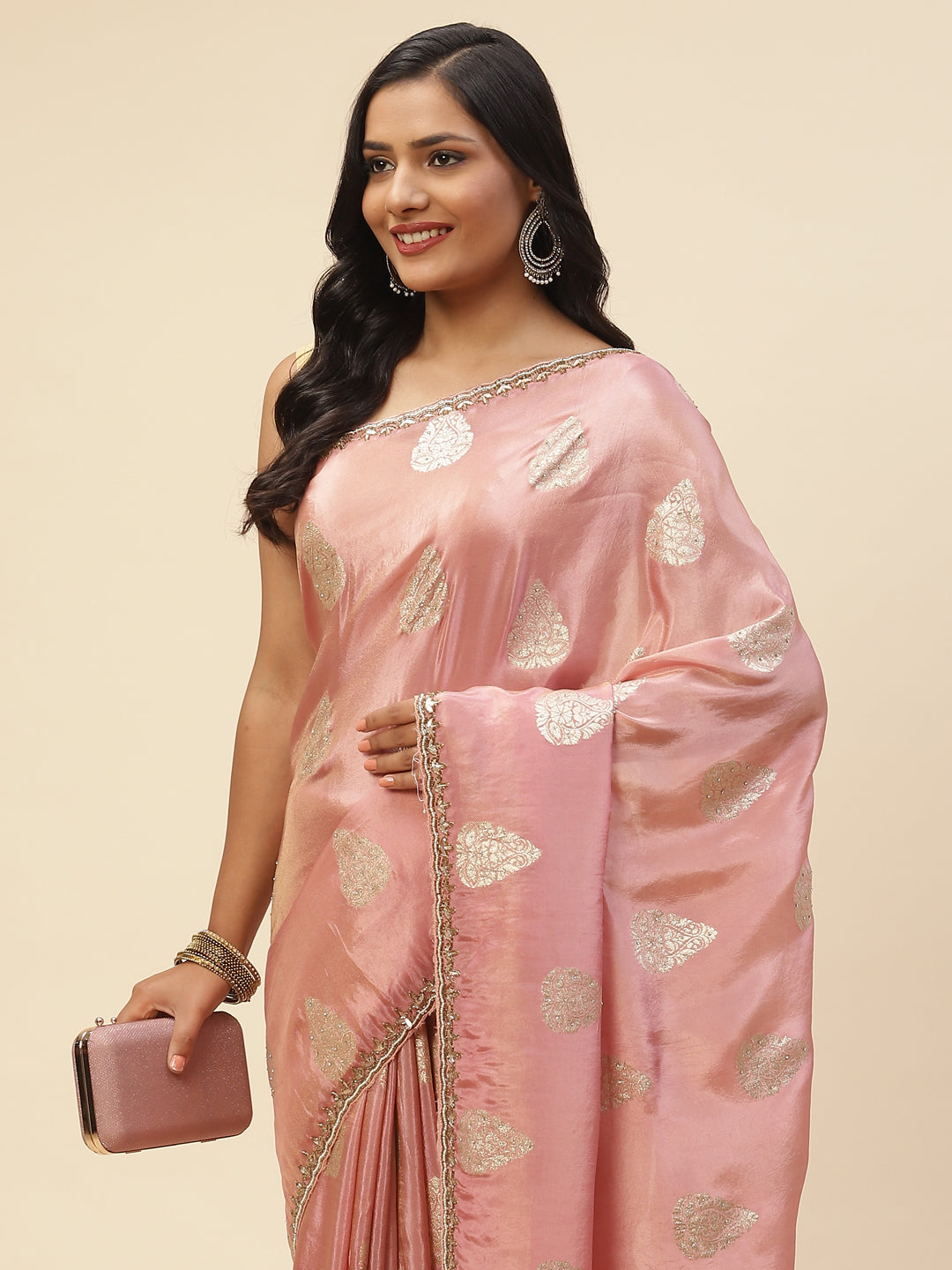 Woven Embroidered Banarasi Saree