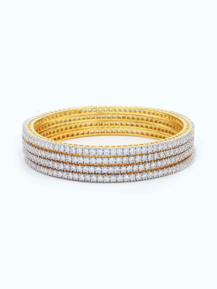 Gold &amp; Silver AD Bangle Set