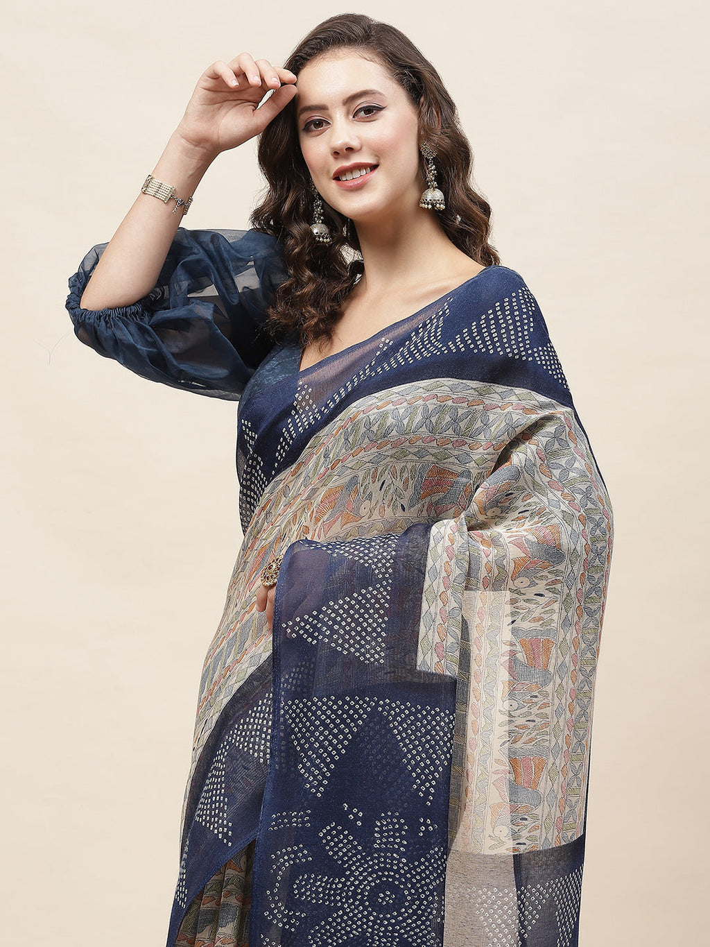 Madhubani Printed Cotton Saree
