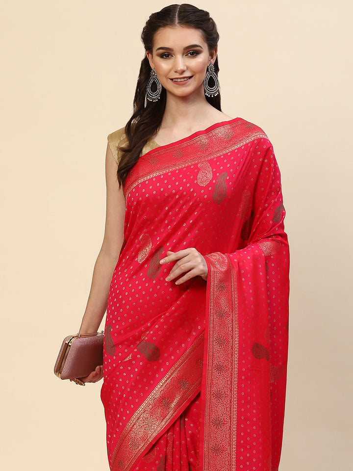Zari Jaal Handloom Woven Saree