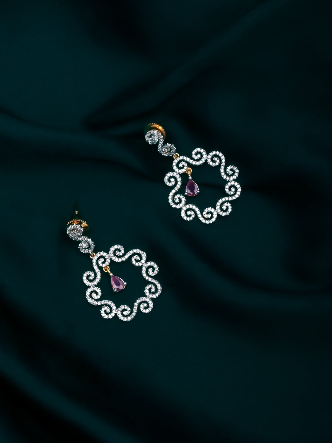 White Stones Drop &amp; Danglers Earrings