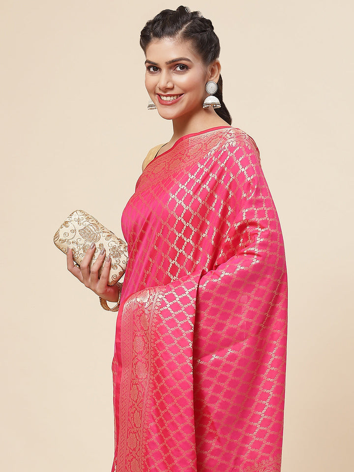Zari Jaal Woven Cotton Saree