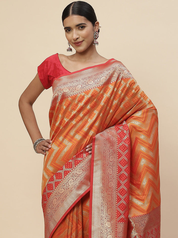 Zari Jaal Handloom Woven Saree