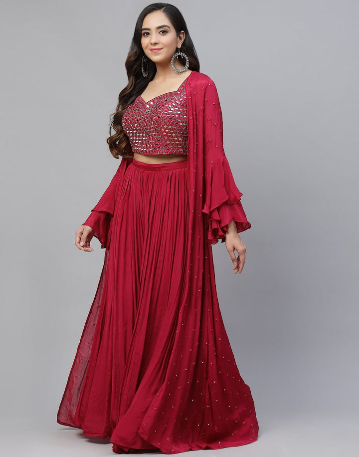 Art Crepe Stitched Salwar Kameez