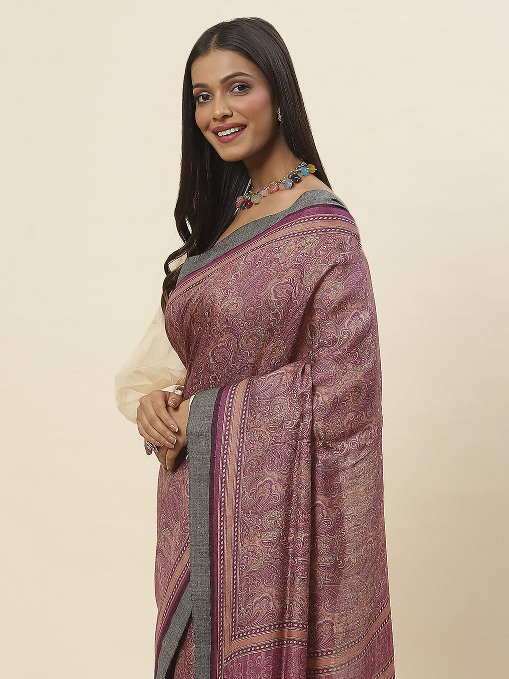 Printed Tussar Saree