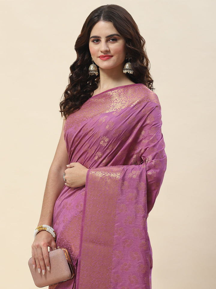 Zari Border Booti Woven Handloom Saree