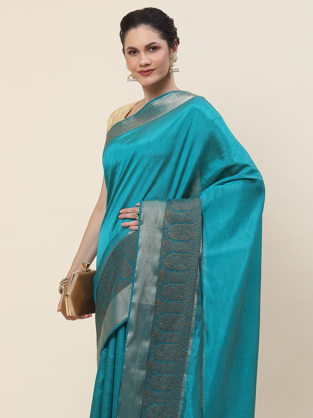 Zari Border Woven Handloom Saree