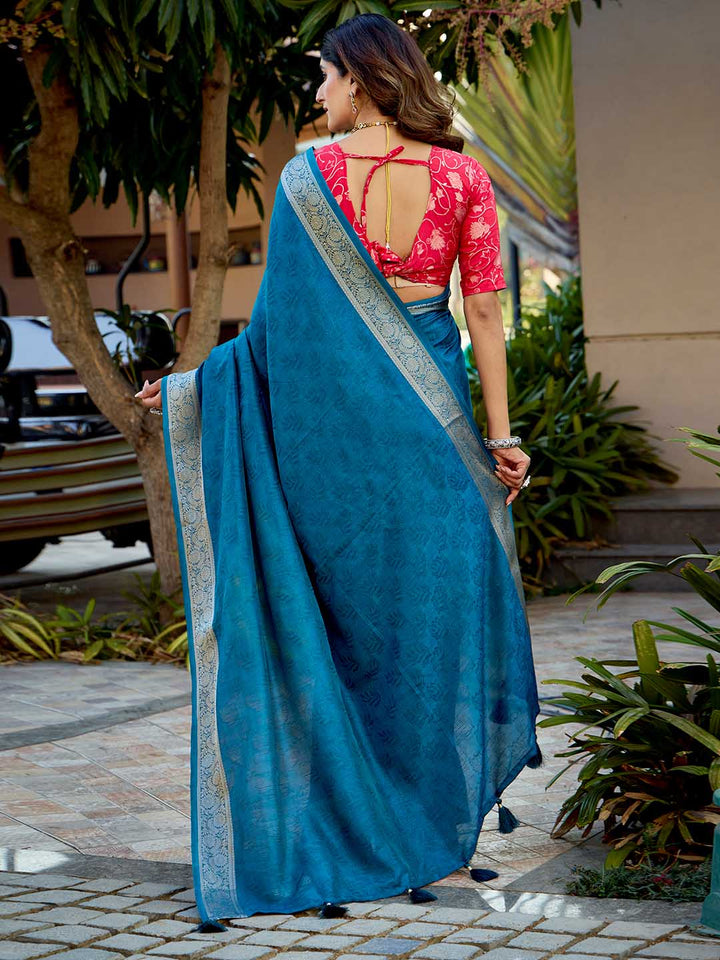 Zari Border Art Silk Saree
