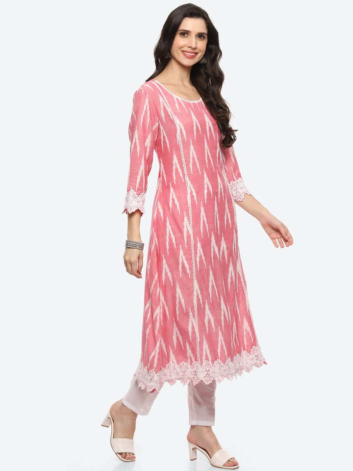 Printed Cotton Kurta With Pant