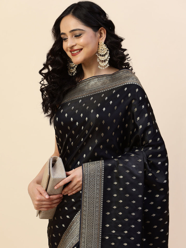Swarovski Embroidered Satin Saree
