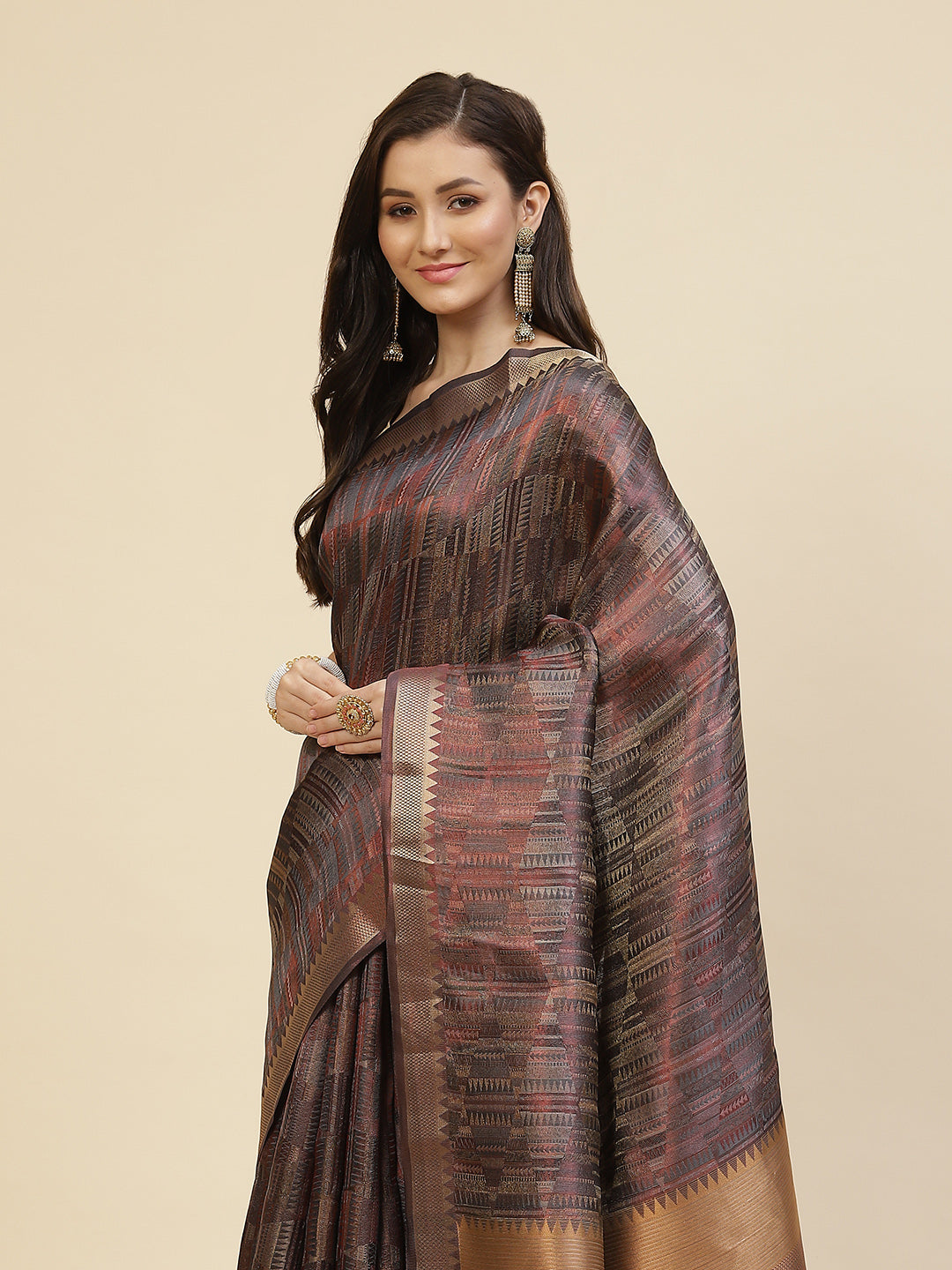 Zari Jaal Cotton Woven Saree