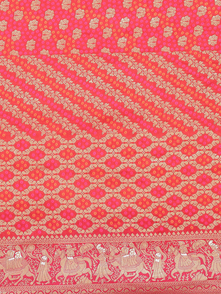 Bandhani Banarasi Woven Saree