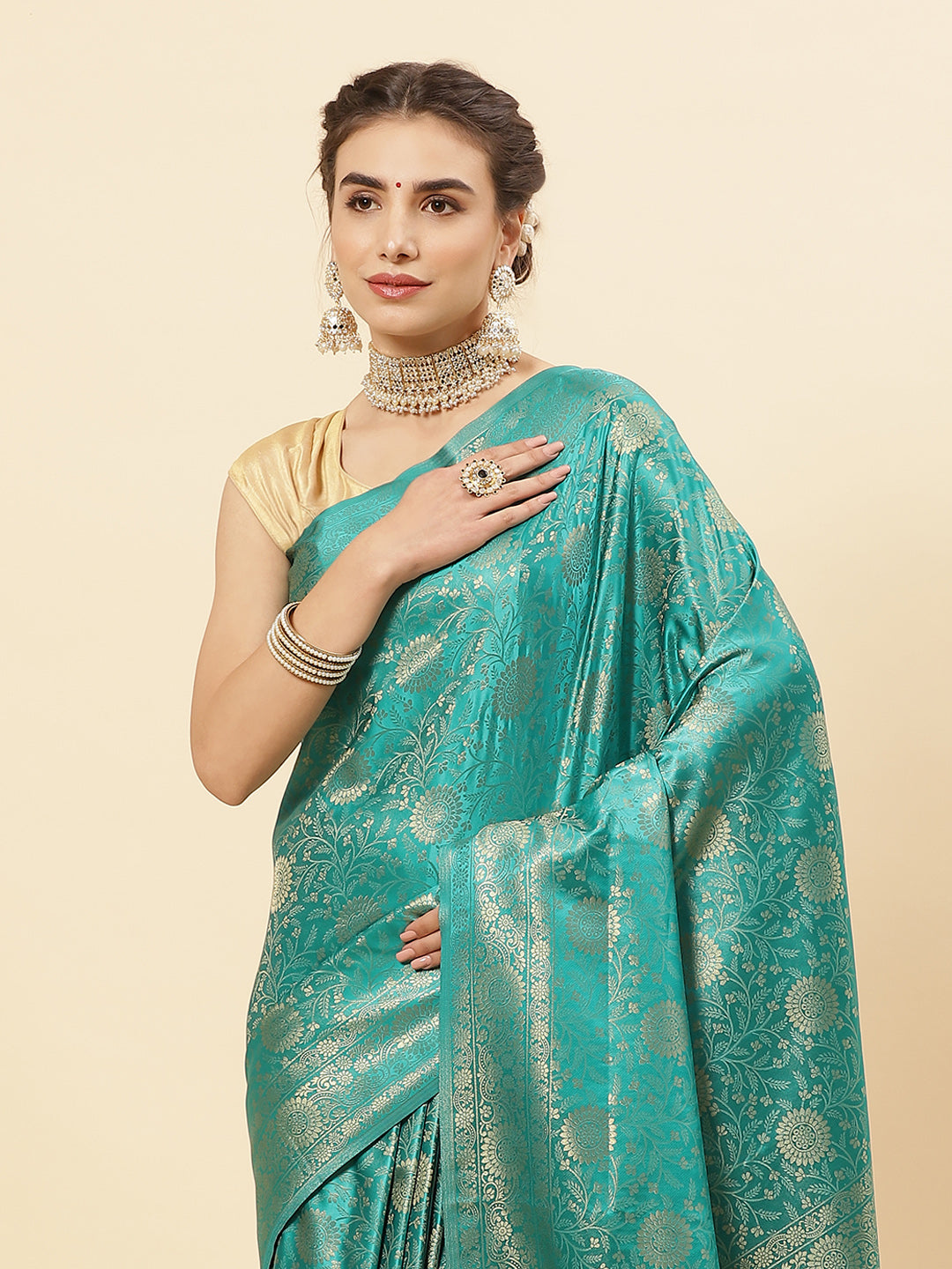 Zari Jaal Art Handloom Saree