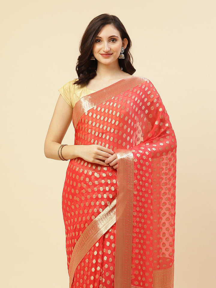 Art Chiffon Zari Work Saree