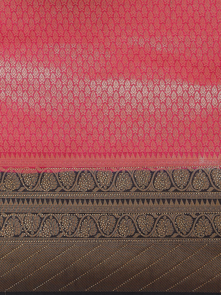 Brocade Art Handloom Embroidered Saree