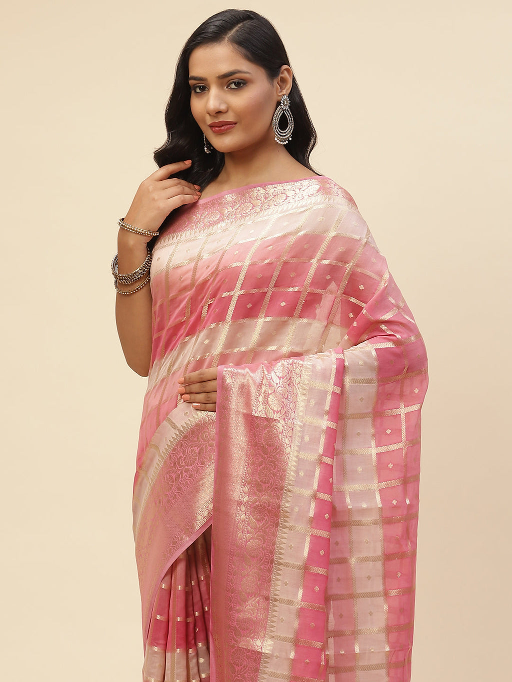 Zari Jaal Cotton Woven Saree