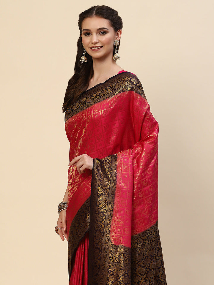 Zari Jaal Handloom Woven Saree