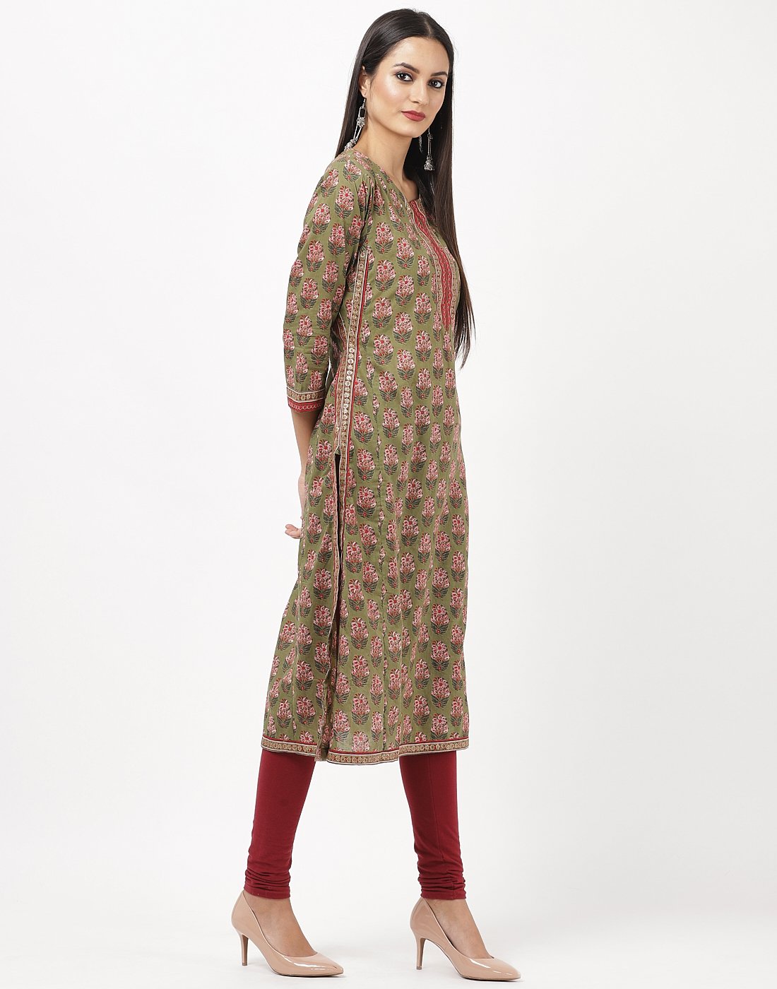 Mustard Cotton Kurti