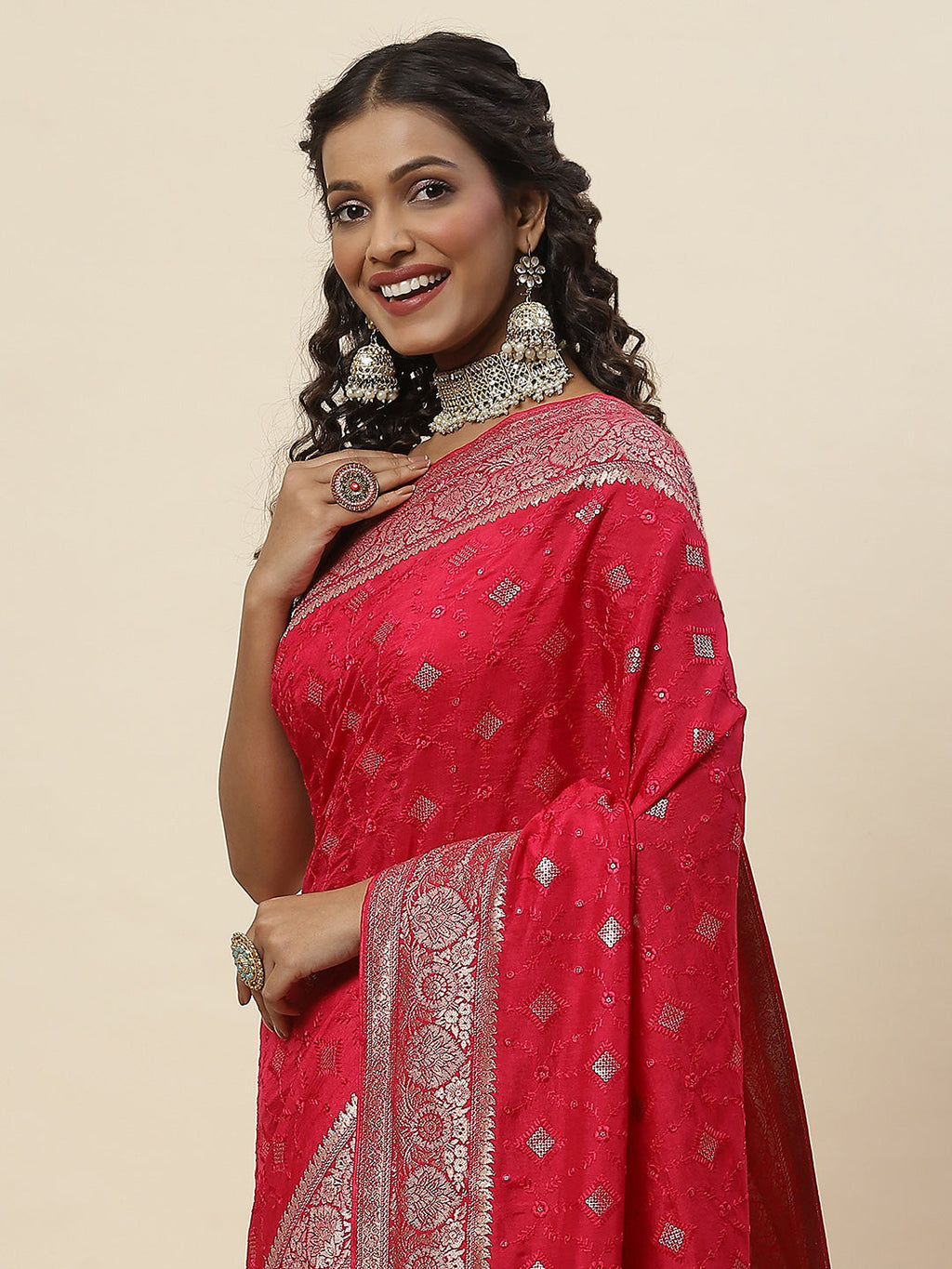 Embroidered Art Handloom Saree